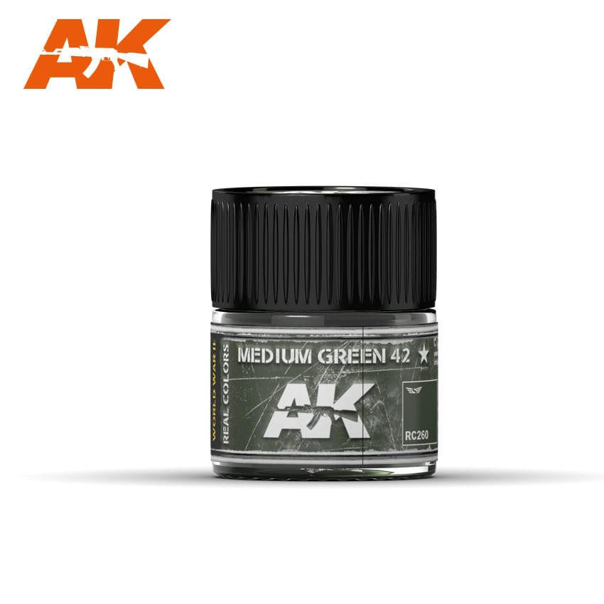 AK Interactive Real Colors: Medium Green 42 - 10ml RC260